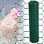 PVC Coated Green Chicken/Rabbit Wire Mesh Aviary Fencing Garden 50mm x 90cm x 25m