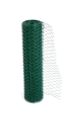 PVC Coated Mesh Green Chicken Rabbit Wire / Fencing Garden 50mm x 60cm x 25m