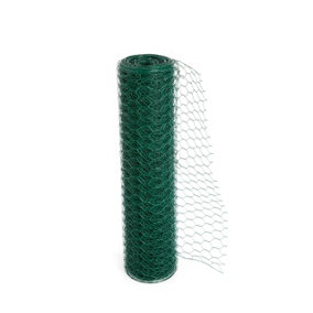 PVC Coated Mesh Green Chicken Rabbit Wire / Fencing Garden 50mm x 60cm x 25m