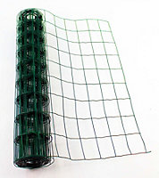 PVC Coated Wire Mesh Fencing Green Galvanised Garden Fence 90cm x 10m