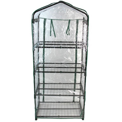 PVC Cover for 4 Tier Mini Greenhouse Outdoor Garden Plants Grow Green House