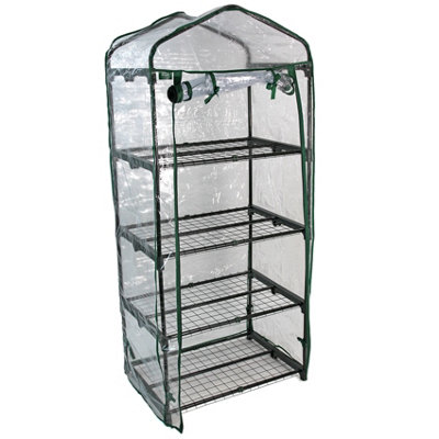 PVC Cover for 4 Tier Mini Greenhouse Outdoor Garden Plants Grow Green House - 3