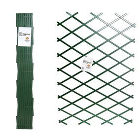 PVC Expanding Garden Trellis Green Climbing Plant Frame (W)200cm x (H)100cm