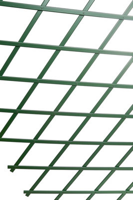 PVC Expanding Garden Trellis Green Climbing Plant Frame (W)200cm x (H)100cm