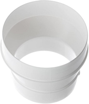PVC Plastic Reducer 125-100 mm / 5-4 inch Round Adaptor for Ventilation ...