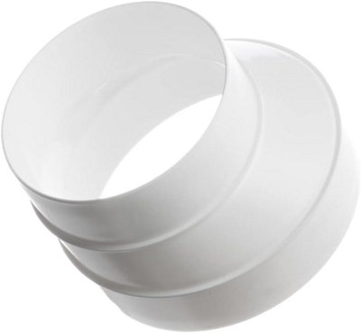 PVC Plastic Reducer 125-100 mm / 5-4 inch Round Adaptor for Ventilation ...