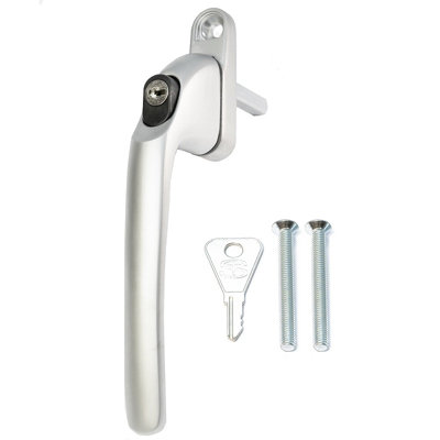 PVC-u Espag Inline 40mm Spindle Key Locking Window Handle - Satin Chrome