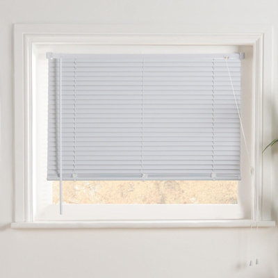 PVC Venetian Blinds Window Bedroom White Bathroom Blind, White - 120 x 150cm