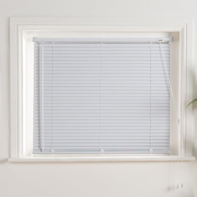 PVC Venetian Blinds Window Bedroom White Bathroom Blind, White - 90 x ...