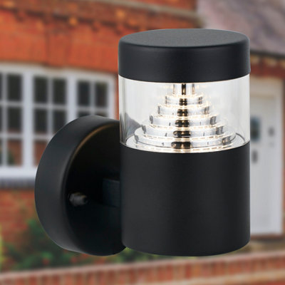 Pyramid - Black LED Outdoor Wall Light