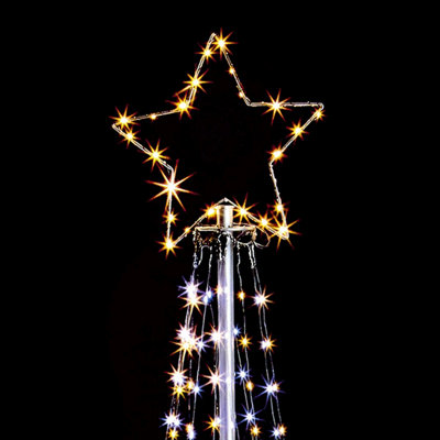 Pyramid Christmas Tree Light 889 Micro Wire LEDs White & Warm White 2 ...