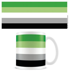 Pyramid International Aromantic Flag Mug Green/White/Black (One Size)