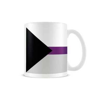 Pyramid International Demisexual Flag Mug White/Black/Purple (One Size)