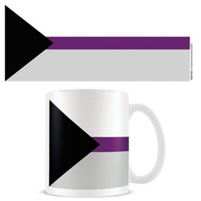 Pyramid International Demisexual Flag Mug White/Black/Purple (One Size)