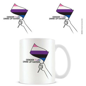 Pyramid International Genderfluid Mug White/Black/Purple (One Size)