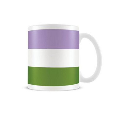 Pyramid International Genderqueer Flag Mug White/Lavender/Green (One Size)