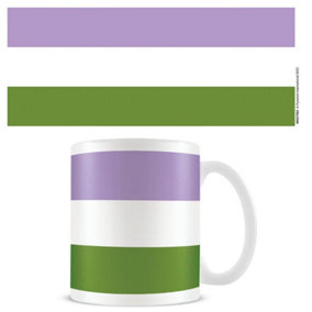 Pyramid International Genderqueer Flag Mug White/Lavender/Green (One Size)