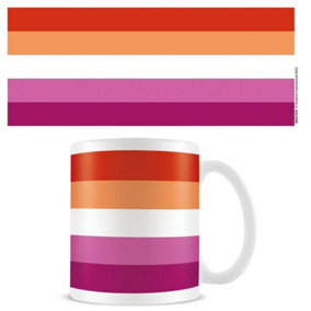 Pyramid International Lesbian Flag Mug White/Pink/Red (One Size)