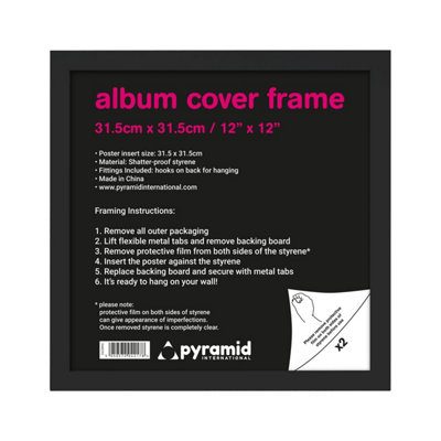 Pyramid International MDF Square Photo Frame Black (31.5cm x 31.5cm)