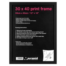 Pyramid International Moulded Frame Black (40cm x 30cm)