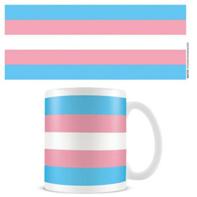 Pyramid International Transgender Flag Mug White/Pink/Blue (One Size)