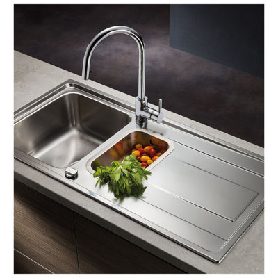 Pyramis ALEA 150 Stainless Steel 1.5 Bowl Inset Kitchen Sink