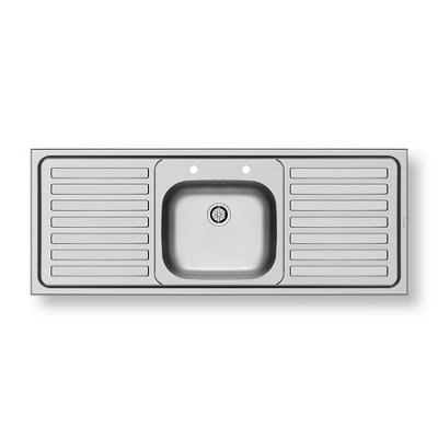 Pyramis BS INSET 131x51 Stainless Steel Single Bowl Double Drainer ...