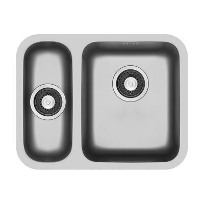 Pyramis RELIA 57 Stainless Steel LHMB 57cm 1.5 Bowl Undermount Kitchen Sink