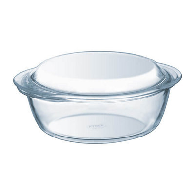 Pyrex 1 Litre Round Borosilicate Glass Casserole