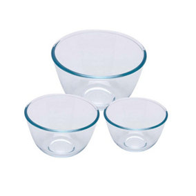 Pyrex 3 Piece Glass Bowl Set Clear