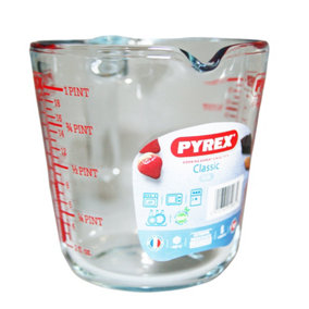 Pyrex Clic Measuring Jug Clear/Red (1L)