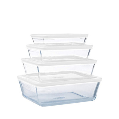 Pyrex Cook & Freeze Set of 4 Rectangular Containers