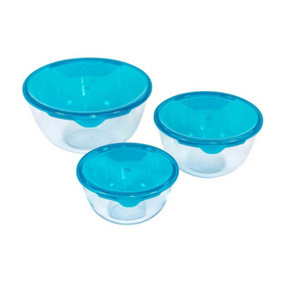 Pyrex Set of 3 Bowls with Lid 30cm