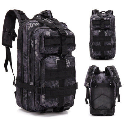 Python Black Tactical Military Backpack Army Rucksack Camping Hiking ...