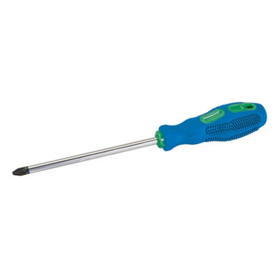 PZ2 x 100mm Pozidriv Screwdriver Soft Grip Handle & Hard Pozi Pozzi ...
