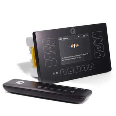 Q Acoustics E120 Bluetooth Wall Amplifier with DAB and Bluetooth Connectivity Home Hi Fi Amp Sound system - Black