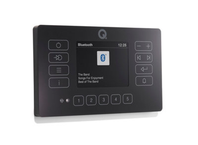 Q Acoustics E120 Bluetooth Wall Amplifier with DAB and Bluetooth Connectivity Home Hi Fi Amp Sound system - Black