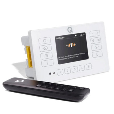 Q Acoustics E120 Bluetooth Wall Amplifier with DAB and Bluetooth Connectivity Home Hi Fi Amp Sound system - White