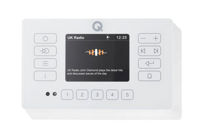 Q Acoustics E120 Bluetooth Wall Amplifier with DAB and Bluetooth Connectivity Home Hi Fi Amp Sound system - White