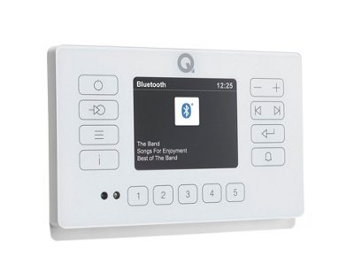 Q Acoustics E120 Bluetooth Wall Amplifier with DAB and Bluetooth Connectivity Home Hi Fi Amp Sound system - White