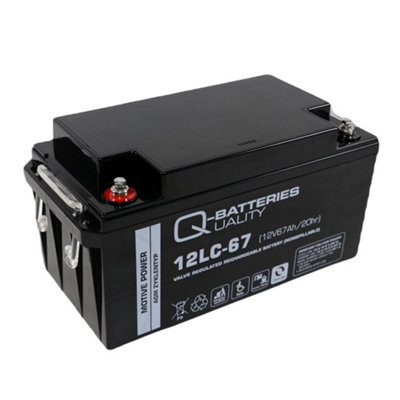 Q-Batteries 12LC-67 12V 67Ah Deep Cycle VRLA AGM Battery
