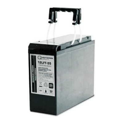 Q-Batteries 12LFT-55 12V 55Ah AGM Front terminal Deep Cycle AGM VRLA Battery