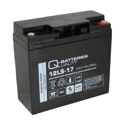 Q-Batteries 12LS-17 12V 17Ah AGM VRLA Battery with VdS