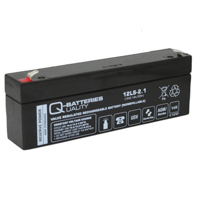 Q-Batteries 12LS-2.1 12V 2.1Ah Deep Cycle VRLA AGM Alarm Battery (VdS)