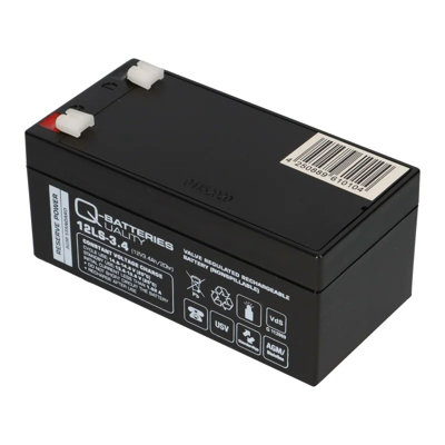 Q-Batteries 12LS-3.4 12V 3.4Ah Deep Cycle VRLA AGM Alarm Battery (VdS)