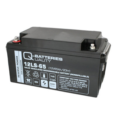 Q-Batteries 12LS-65 12V 65Ah Deep Cycle AGM VRLA Battery with VdS
