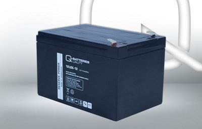 Q-Batteries 12LSX-12 12V 12.2 Ah lead fleece AGM battery F2 Connection