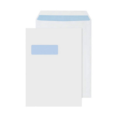 Q-Connect C4 Envelopes Window Self Seal 90gsm White (Pack of 250)