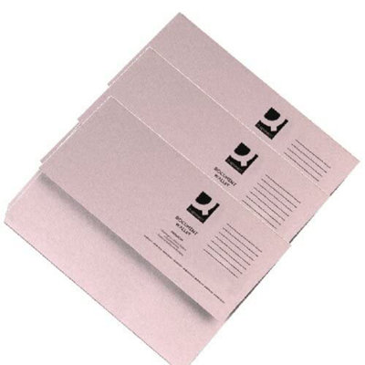 Q-Connect Document Wallet Foolscap Buff (Pack of 50)