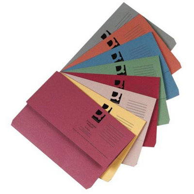 Q-Connect Document Wallet Foolscap Red (Pack of 50) KF23016